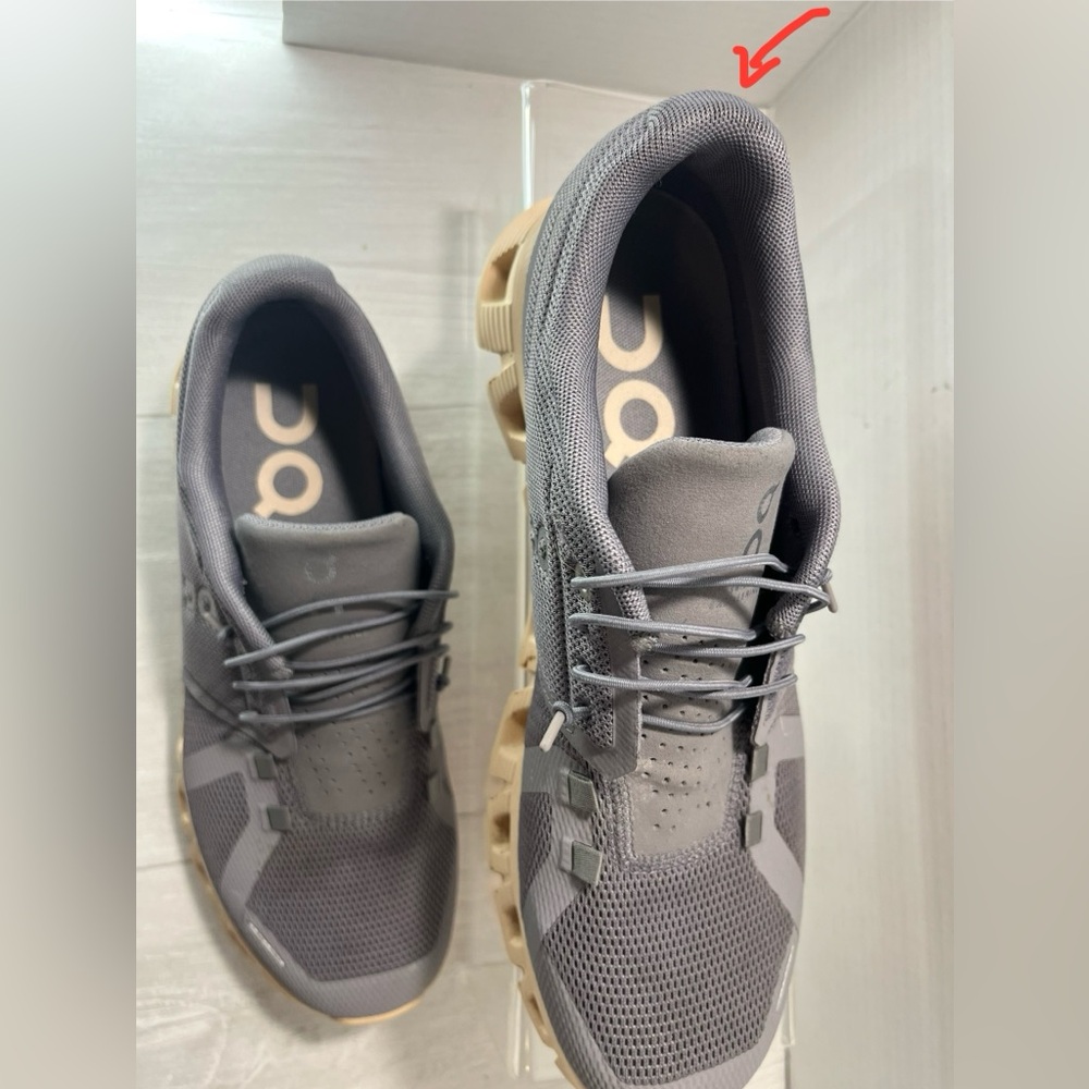 On Running women’s Charcoal and Beige Sneakers - Picture 5 of 14